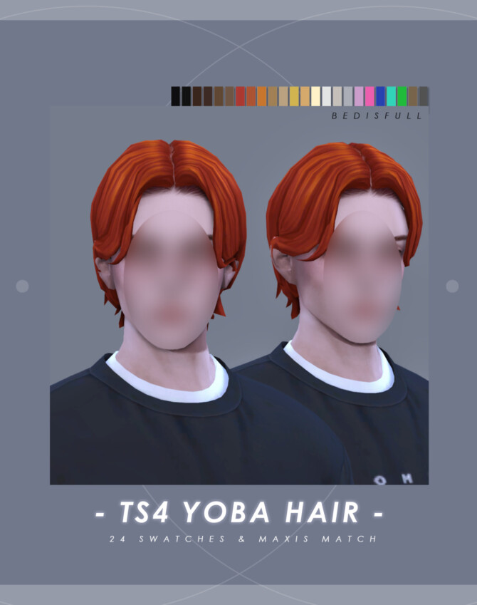 Sims 4 MM Wonder hair / Yoba hair at Bedisfull – iridescent