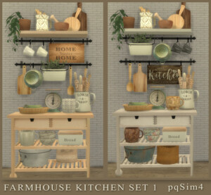 Farmhouse Kitchen Set at pqSims4
