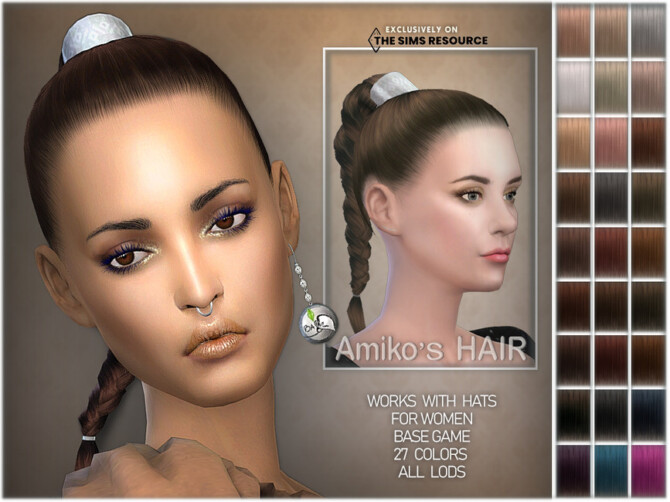 Sims 4 Amikos HAIR by BAkalia at TSR