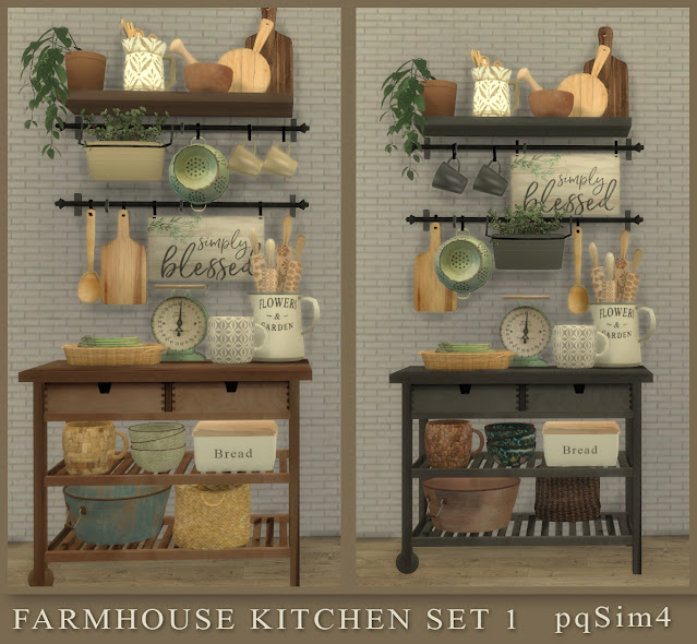 Sims 4 Farmhouse Kitchen Set at pqSims4