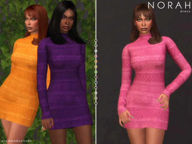 Sims 4 NORAH dress by Plumbobs n Fries at TSR