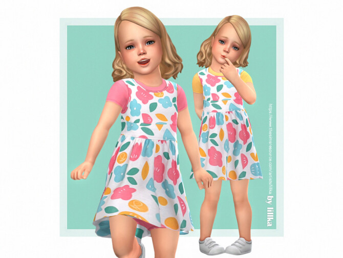 Sims 4 Hania Dress by lillka at TSR