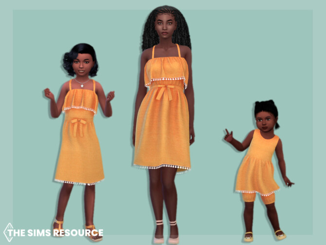 Sims 4 Dress with ruffles and thin lace Toddlers by MysteriousOo at TSR