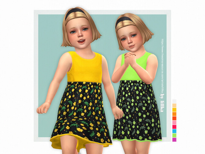 Sims 4 Bea Dress by lillka at TSR