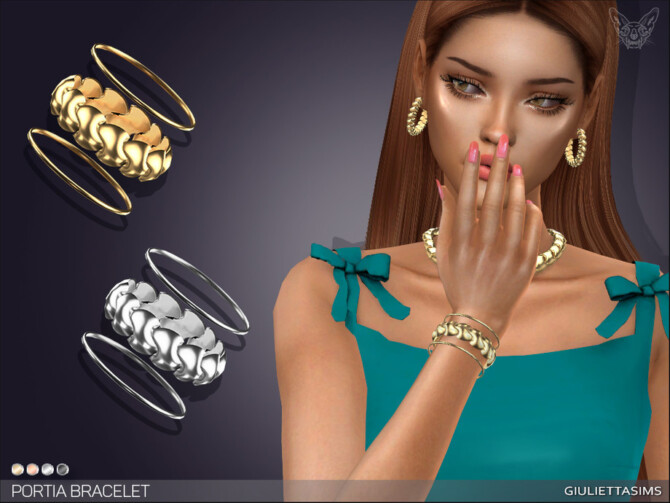 Sims 4 Portia Bracelet Set by feyona at TSR