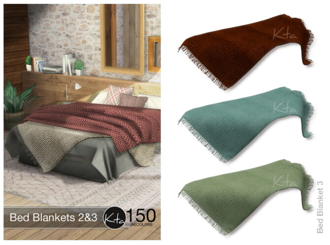 Sims 4 Bed Blankets 2&3 at Ktasims