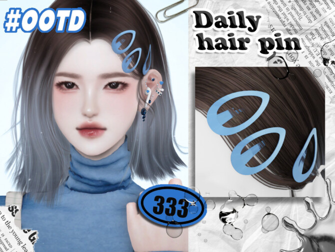 Sims 4 Daily hair pin by asan333 at TSR