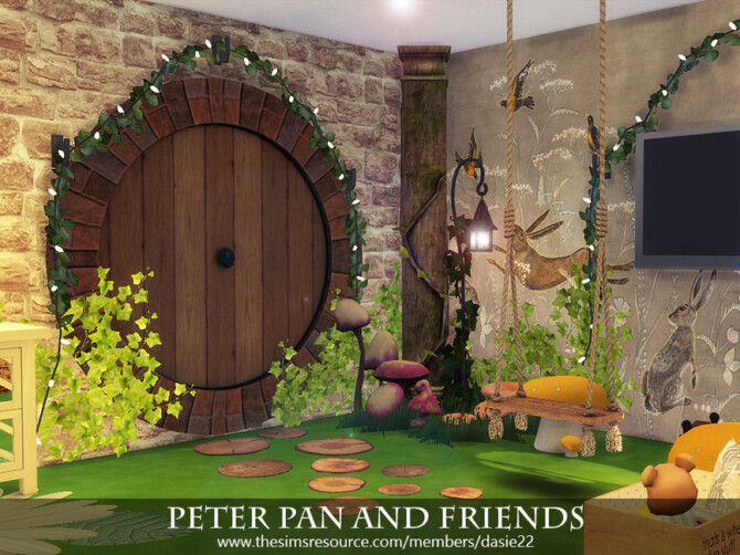 Sims 4 Peter Pan and Friends bedroom by dasie2 at TSR