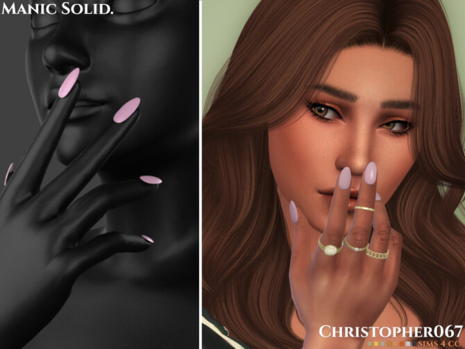 Sims 4 Manic Nails Solids by christopher067 at TSR