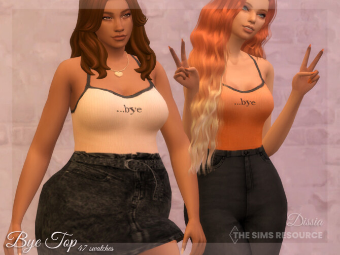 Sims 4 Bye Top by Dissia at TSR