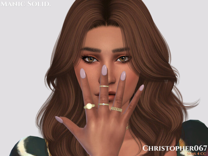 Sims 4 Manic Nails Solids by christopher067 at TSR