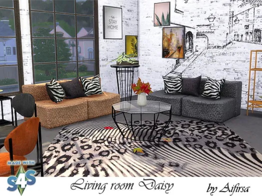 Sims 4 Daisy living room at Aifirsa