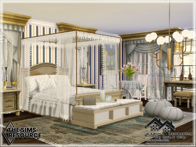 Sims 4 KARINA Bedroom by marychabb at TSR