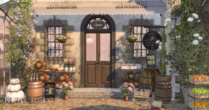 Sims 4 Small Town Market at Ruby Red