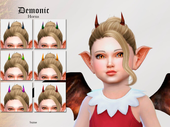Sims 4 Horns Toddler by Suzue at TSR