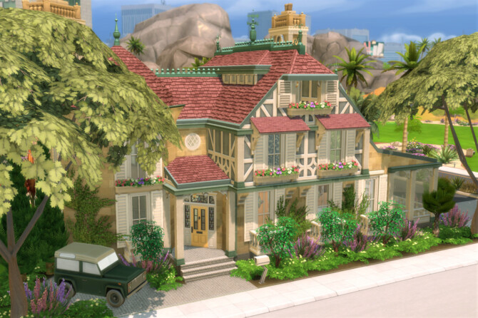 Sims 4 Turreted Tudor old family home at Qube Design