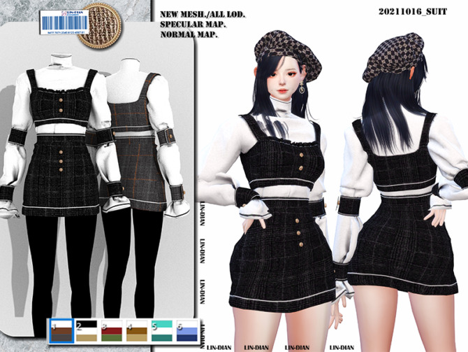 Sims 4 Slip dress and design sleeves by LIN DIAN at TSR