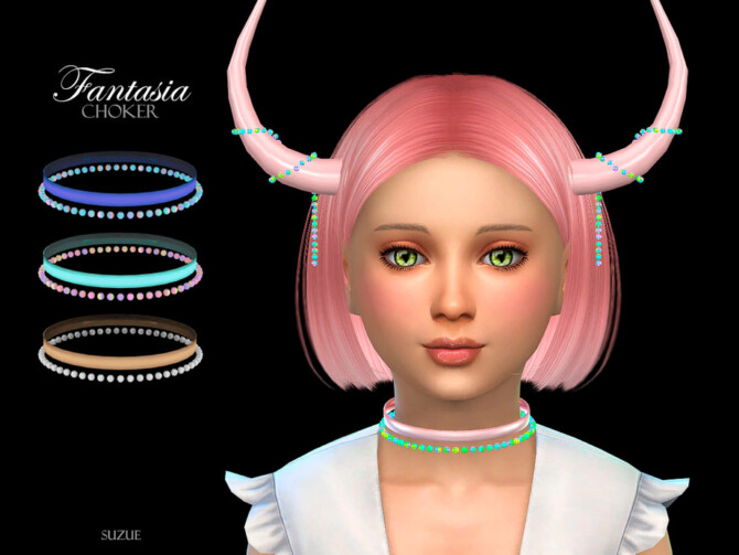 Sims 4 Fantasia Choker Child by Suzue at TSR