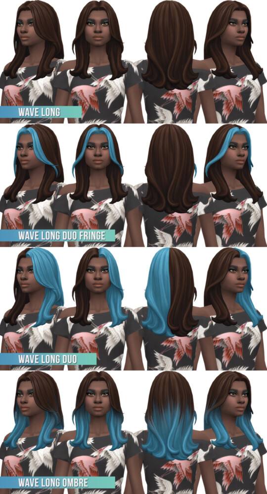 Sims 4 Dress + Hairs S3 Conversion + Edit at Busted Pixels