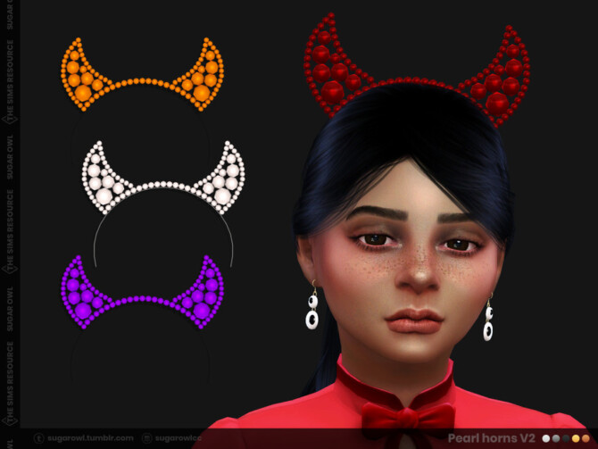 Sims 4 Pearl Horns for kids V2 by sugar owl at TSR