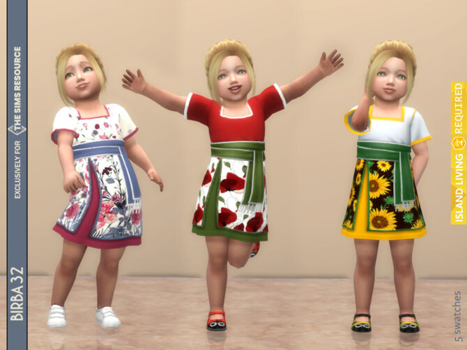Sims 4 Sulani Toddler Dress by Birba32 at TSR