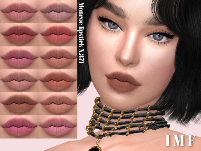 Sims 4 IMF Monroe Lipstick N.371 by IzzieMcFire at TSR
