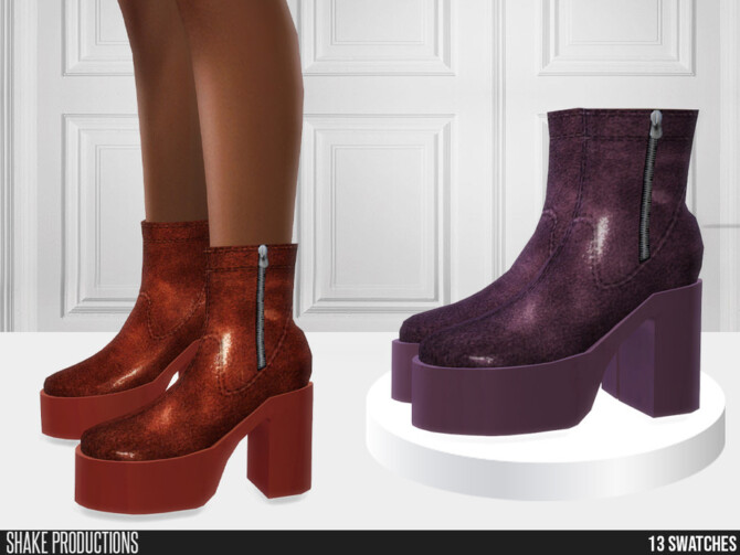 Sims 4 774   Platform Leather Boots by ShakeProductions at TSR