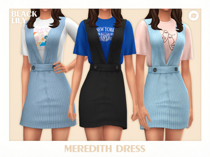 Sims 4 Meredith Dress by Black Lily at TSR