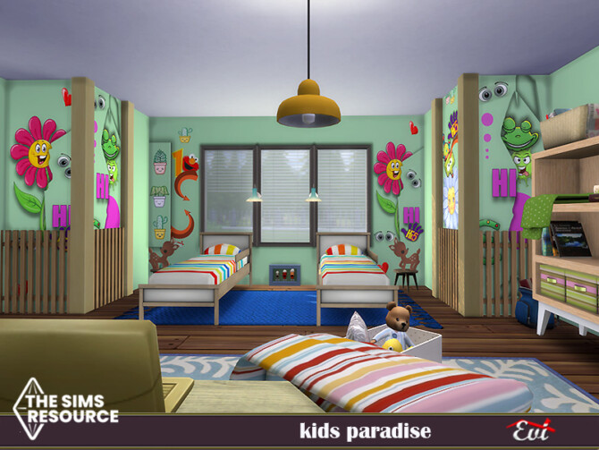 Sims 4 Kids paradise bedroom by evi at TSR