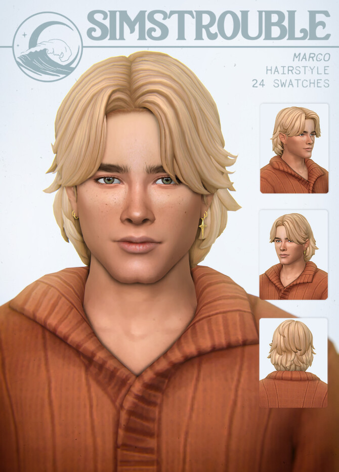 Sims 4 MARCO haircut at SimsTrouble
