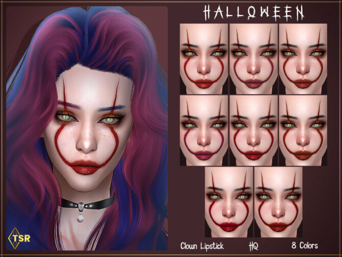Sims 4 Clown Lipstick  by Lisaminicatsims at TSR
