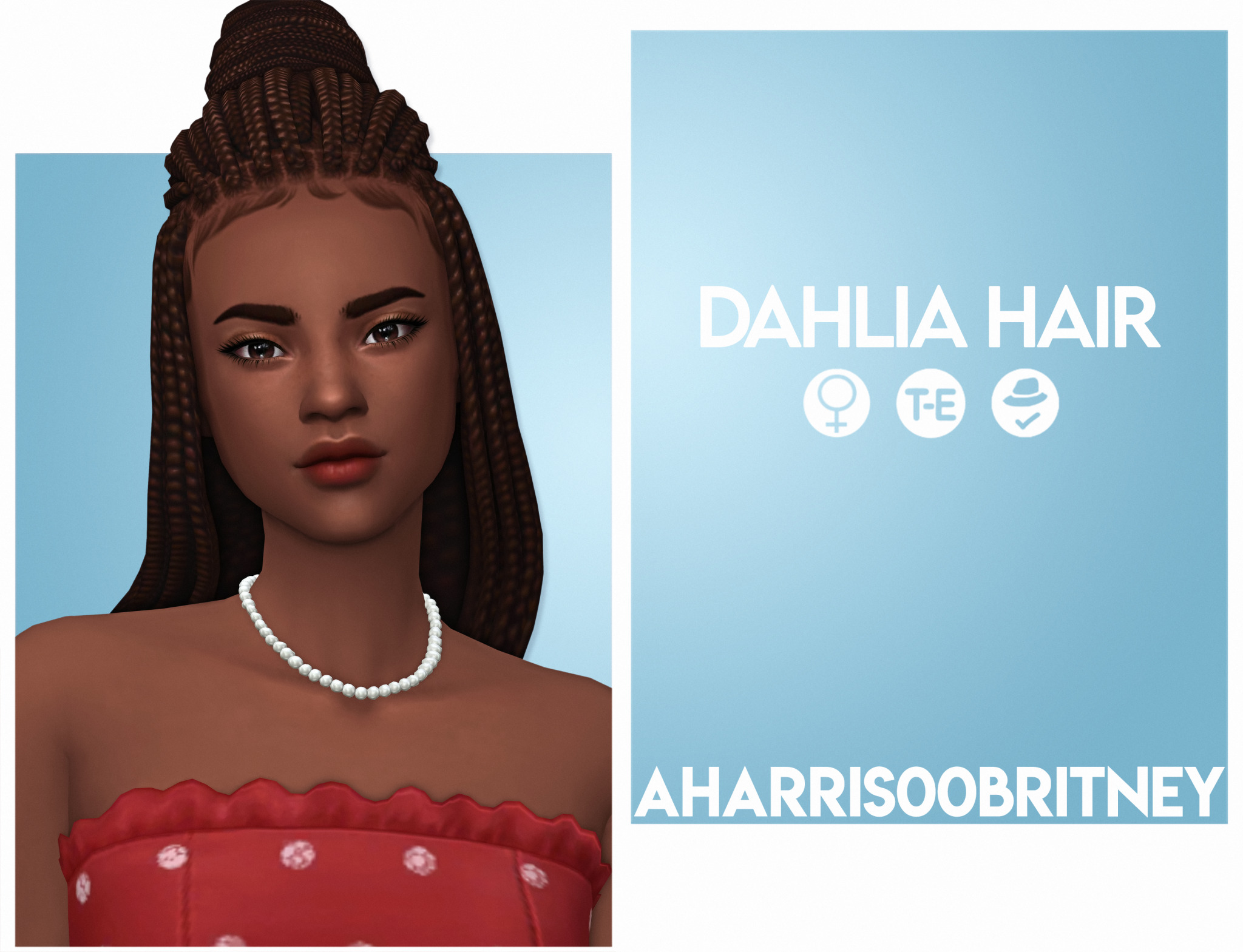 Dahlia Hair at AHarris00Britney » Sims 4 Updates