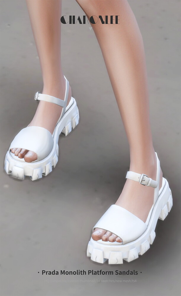 Sims 4 Monolith Platform Sandals at Charonlee