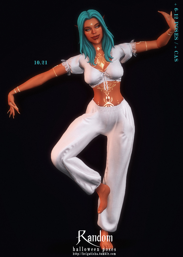 Halloween Poses Random Pose Pack CAS At Helgatisha Sims 4 Updates