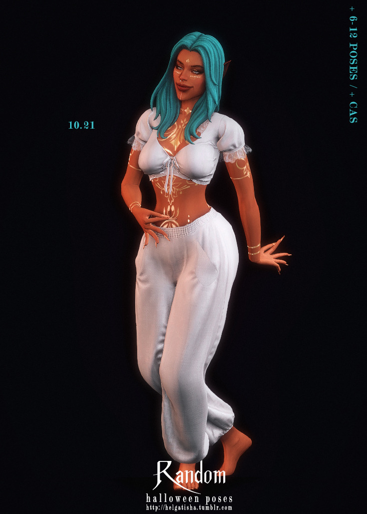 Halloween Poses Random Pose Pack CAS At Helgatisha Sims 4 Updates