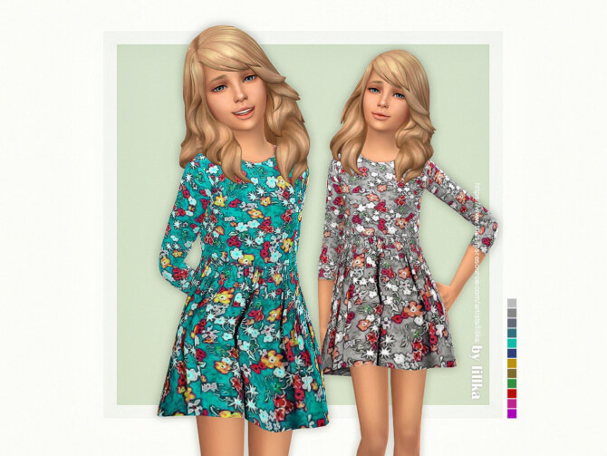 Sims 4 Nicki Dress by lillka at TSR