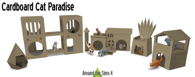 Sims 4 Cardboard cat paradise at Around the Sims 4