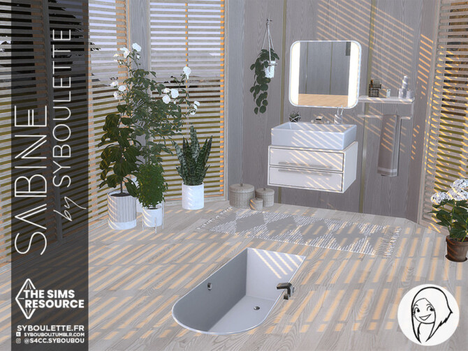 Sims 4 Sabine bathroom set Part 1: Furnitures by Syboubou at TSR