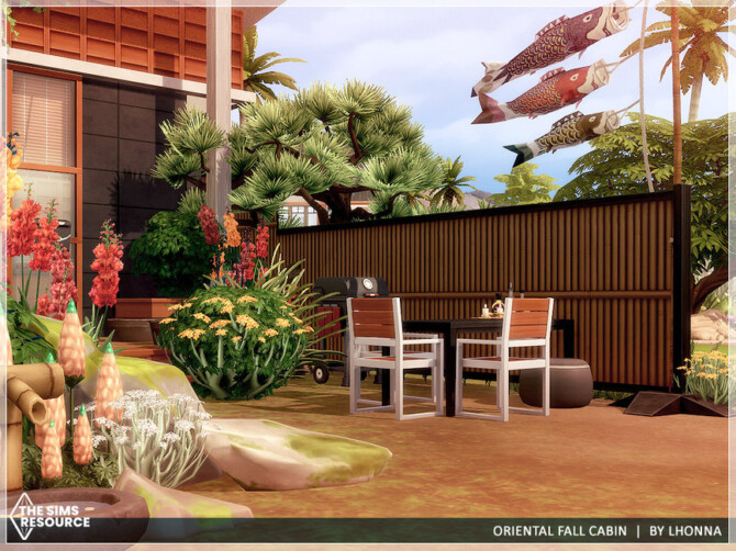Sims 4 Oriental Fall Cabin  by Lhonna at TSR