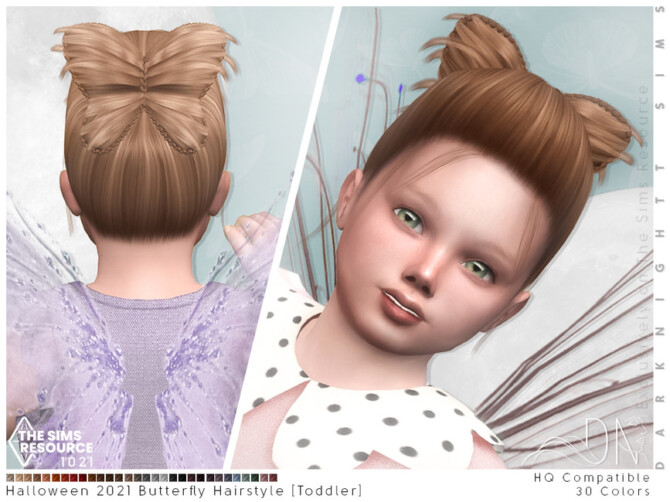 Sims 4 Butterfly Hairstyle [Toddler] by DarkNighTt at TSR