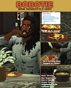 Bobotie Custom Recipe by RobinKLocksley at Mod The Sims 4