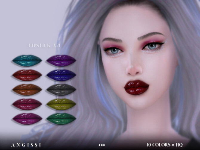 Sims 4 Lipstick A21 by ANGISSI at TSR
