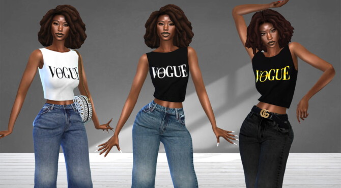 Sims 4 En Vogue Set: tops & pants at Teenageeaglerunner