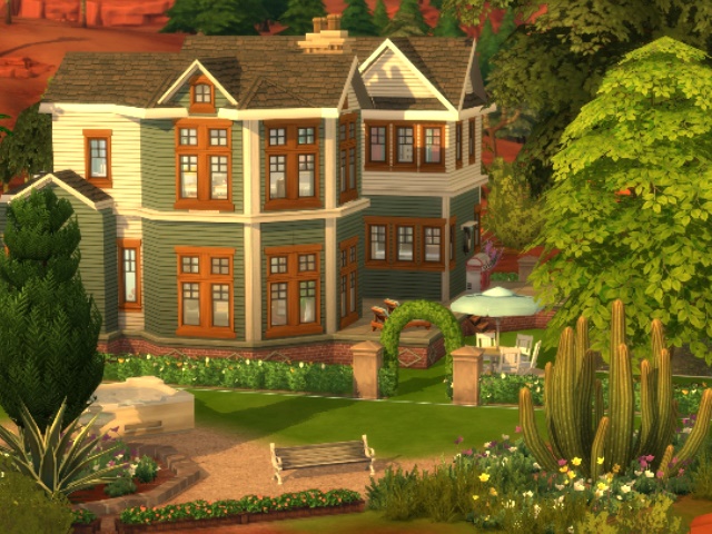 Sims 4 Fountain Hill house by Oldbox at All 4 Sims