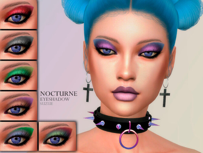 Sims 4 Nocturne Eyeshadow N17 by Suzue at TSR