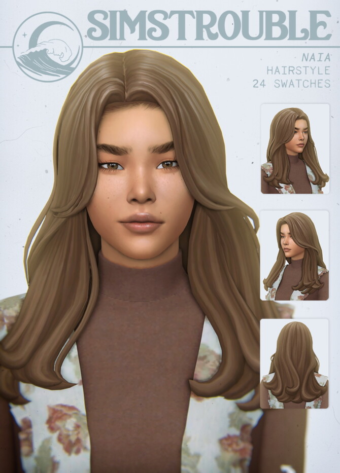 Sims 4 NAIA hair at SimsTrouble