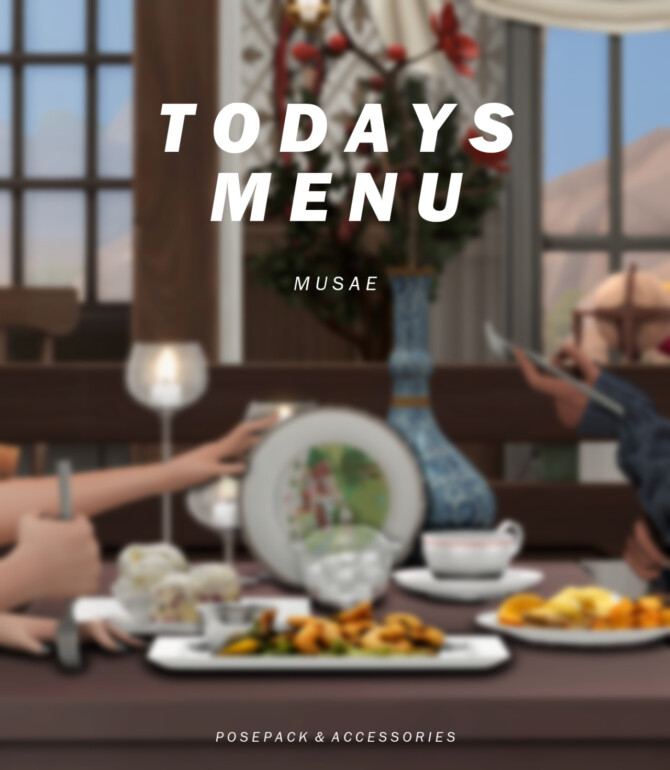 Sims 4 Today’s Menu Poses + Flatware and Dinnerware at EFFIE
