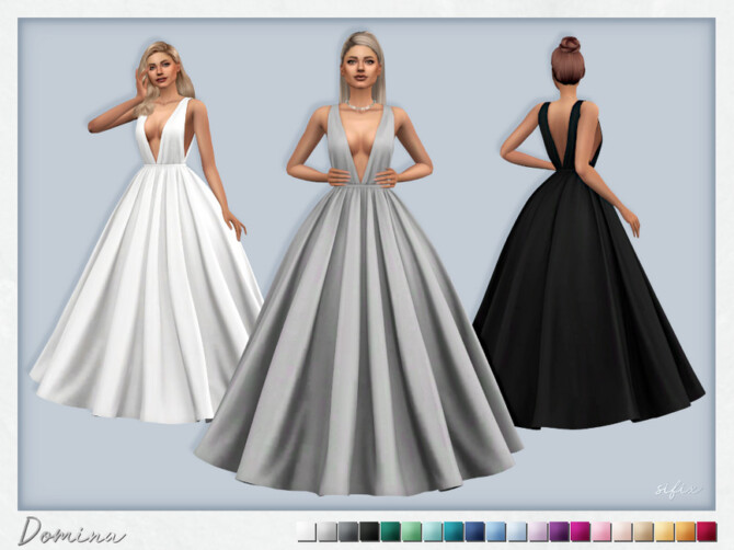 Sims 4 Domina Dress by Sifix at TSR