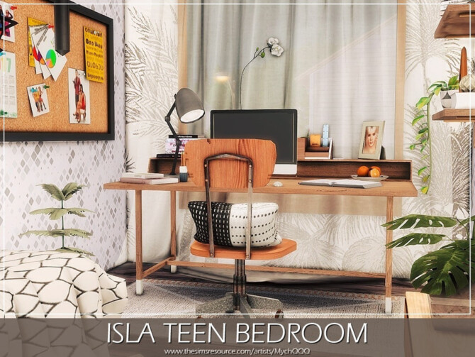 Sims 4 Isla Teen Bedroom by MychQQQ at TSR