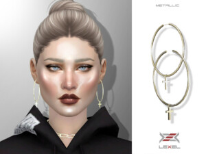Metallic Earrings by LEXEL_s at TSR